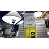Image 3 : LEILA MATTE BLACK WHITE LINEN CHANDELIER