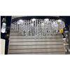 Image 2 : WINHAM 8 LIGHT CHANDELIER. BLACK FORGE AND CRYSTAL. 36" RETAIL $1600
