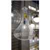 Image 1 : SAVOY HOUSE BRISTO SINGLE LIGHT PENDANT. MATTE BLACK, CLEAR FLUTED GLASS. 14"D RETAIL $1400.