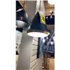 Image 3 : PAIR OF SINGLE LIGHT PENDANTS. MATTE BLACK, NATURAL BRASS PLUS PIXIE SINGLE LIGHT PENDANT, MATTE