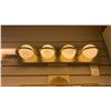 Image 6 : LARGE GROUP LOT OF 13 ASST BATHROOM LIGHTS WITH BRUSHED GOLD FINISHES. RETAIL $4590