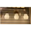 Image 9 : LARGE GROUP LOT OF 13 ASST BATHROOM LIGHTS WITH BRUSHED GOLD FINISHES. RETAIL $4590