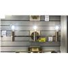 Image 1 : GROUP OF 6 VANITY FIXTURES. ASST STYLES. GOLD/BRASS. RETAIL $2000