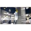 Image 2 : FRITZ SINGLE LIGHT LED PENDANT. DARK SMOKE, CLEAR CUSTOM ART GLASS. 17"H RETAIL $1030