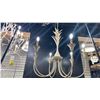 Image 2 : LILLIANNE 6 LIGHT CHANDELIER. ANTIQUE IVORY. 33"D RETAIL $950
