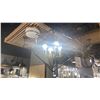 Image 6 : GROUP OF 5 ASST BLACK METAL CHANDELIERS. RETAIL $4000