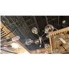 Image 3 : 6 GLOBE FLUSH MOUNT SATIN NICKEL AND MATTE BLACK LIGHT. RETAIL $730
