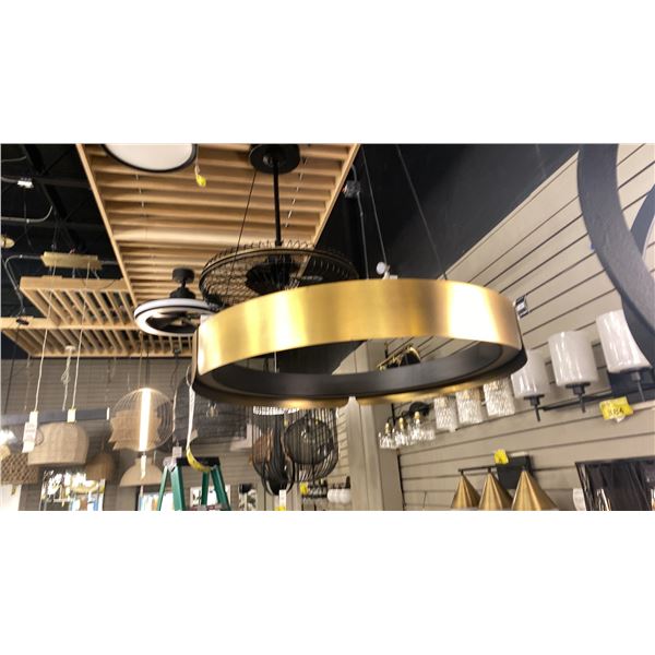 MODERNO LIGHTING LED PENDANT. IN BOX. MATTE BLACK. 25"D RETAIL $600