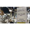 Image 2 : GROUP OF 3 HANGING LIGHTS. CARLO 4 LIGHT LANTERN, BLACK & BRASS, 36" BRASS CHANDELIER, ALDEN WARM