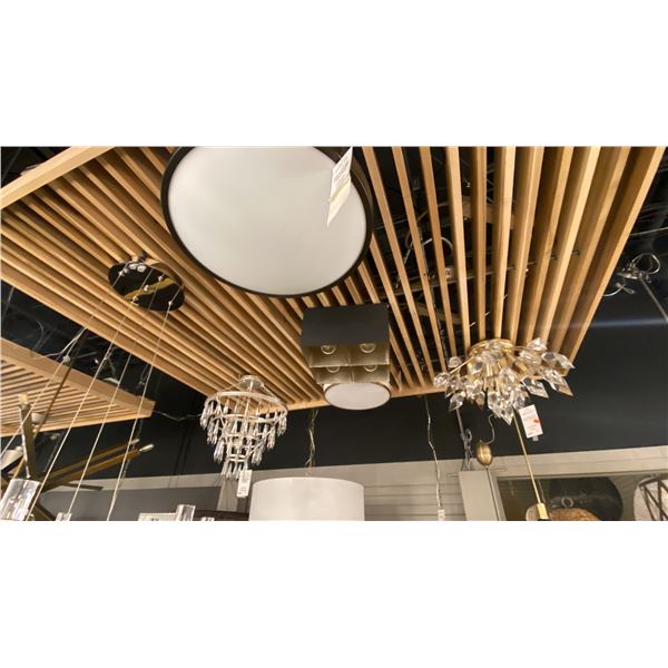 GROUP OF 5 LIGHTS. CEILING MOUNT. RETAIL $3820
