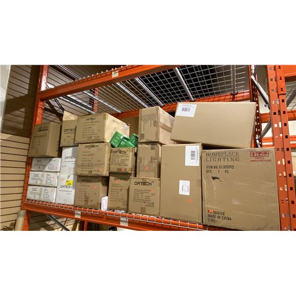 SHELF LOT ORTECH POT LIGHTING-APPROX 70, POWER SUPPLIES,