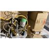 Image 1 : GROUP LOT CONTENTS ON TOP OF MEZZANINE IN STOREROOM 1. 5 HP RIDGID SHOP VAC, HALOGEN JOB LIGHT,