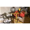 Image 4 : GROUP LOT CONTENTS ON TOP OF MEZZANINE IN STOREROOM 1. 5 HP RIDGID SHOP VAC, HALOGEN JOB LIGHT,