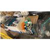 Image 3 : GROUP LOT OF 3 SENSING GARBAGE CAN, ROLLING WOODGRAIN BOOK RACK, WOOD COASTERS, WOOD TURNTABLE,