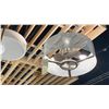 Image 1 : EYRIE 13" CEILING FAN. MODEL 300041-SBK, 3 LIGHTS. 23"D. RETAIL $1000