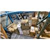 Image 1 : SHELF LOT OF SEVERAL BOXES OF CEILING LIGHTS, WALL SCONCES, OUTDOOR LIGHTS, ETC LOCATED IN