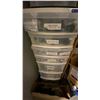 Image 7 : LARGE GROUP LOT OF SERVICE PARTS, CEILING CHAINS, MOLDINGS, BINS OF PARTS, FILE CABINET WITH PARTS,