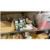 Image 5 : RACKING WITH CONTENTS OF 5 SHELVES. 3 SHELVES LED LIGHTS, 2 SHELVES OF LIGHT EXTENSIONS.