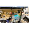 Image 6 : BLUE WORKBENCH WITH CONTENTS AS PER PHOTOS. DIGITAL MULTI METER, VISE, GRINDER, ETC