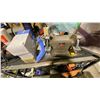 Image 7 : BLUE WORKBENCH WITH CONTENTS AS PER PHOTOS. DIGITAL MULTI METER, VISE, GRINDER, ETC