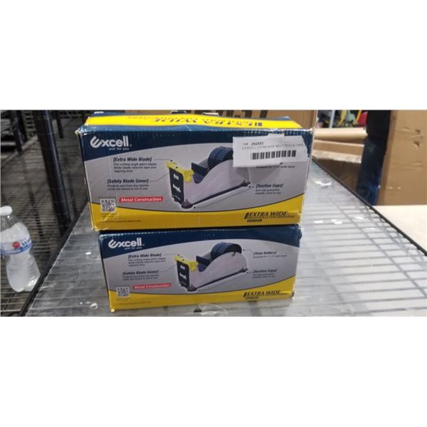 2 EXCELL EXTRA WIDE MULTI ROLLS TAPE DISPENSERS