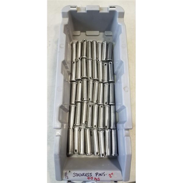 TRAY OF STAINLESS 2 INCH PINS