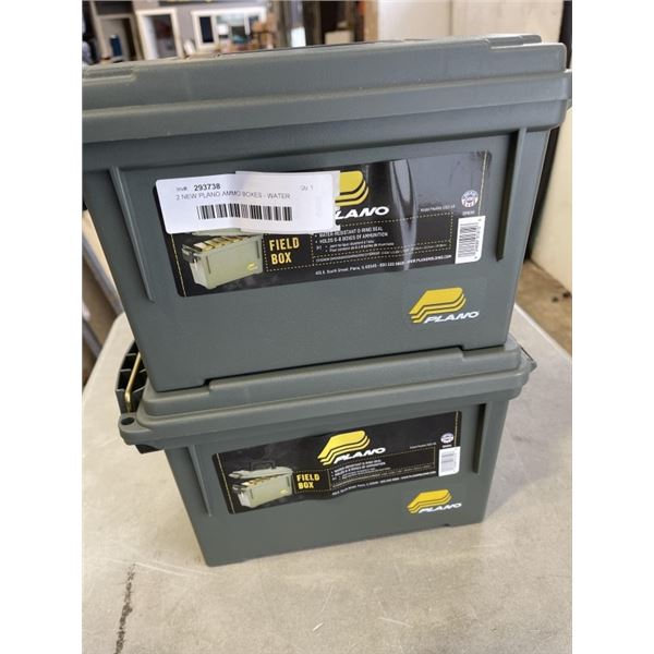 2 NEW PLANO AMMO BOXES - WATER RESISTANT, RTAIL $38