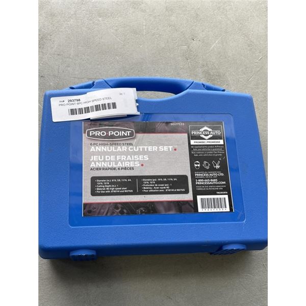 PRO POINT 6PC HIGH SPEED STEEL ANNULAR CUTTER SET