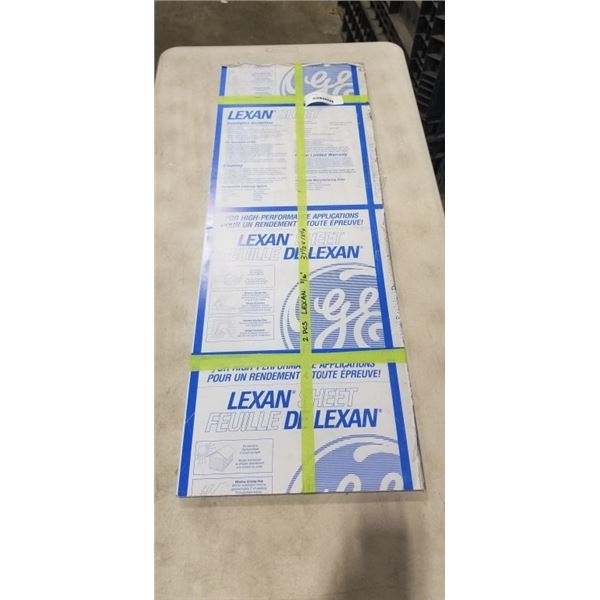 2PCS 3/16 LEXAN, 37.5 X 13 1/4 INCH
