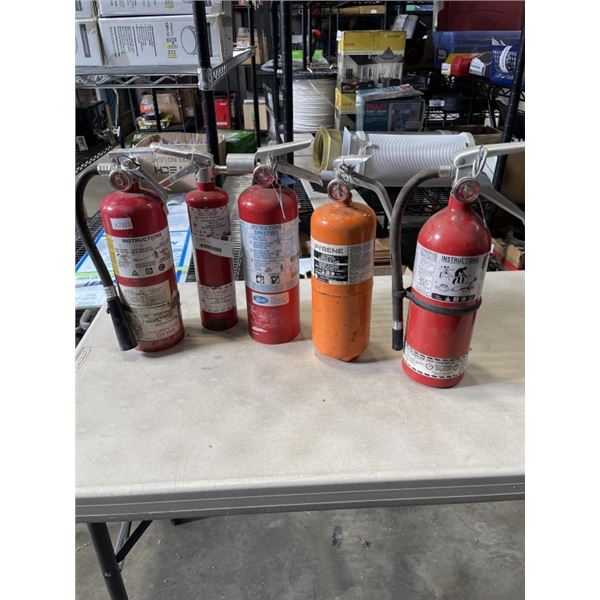 5 FIRE EXTINGUISHERS