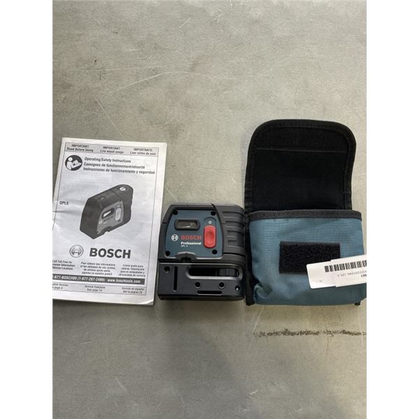BOSCH PROFESSIONAL GPL 5 SELF-LEVELING FIVE POINT PLUMB AND SQUARE LASER LEVEL WITH POUCH