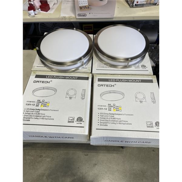 4 NEW 12 INCH 4K CEILING FIXTURES