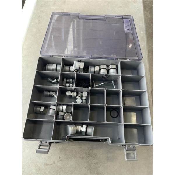 PARTS ORGANIZER FULL OF HYDRAULIC PARTS