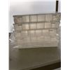 Image 1 : 5 NEW CLEAR 6 PART COMPARTMENT BOXES - 10.75 x7 x 1.75" - RETAIL $50