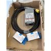 Image 1 : NEW SQUARE D ENCLOSED SWITCH BOX, NEW 25FT HEAVY DUITY POWER CABLE, AND 2 GFCI PLUGS