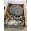 Image 1 : ASSORTED HARDWARE, LIFTING EYES, CLEVIS'S, HINGES, AND CUT OFF BLADES