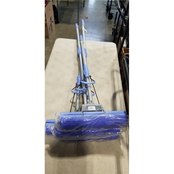 4 COMMERCIAL GRADE BLUE FLOOR MOPS  - RETAIL $159