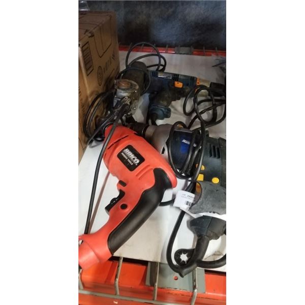 3 ELECTRIC DRILLS AND ANGLE GRINDER