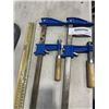 Image 2 : 2 LARGE C-CLAMPS, ONE IS 11.5 INCH AND 2 BAR CLAMPS 40 INCH