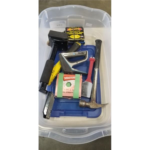 TOTAL CARPETING TOOLS CARPET STRETCHER, TACKER, STAPLER AND MOWER