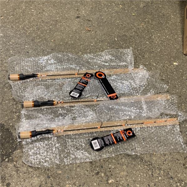 THREE NEW CELSIUS C1 FLEX TIP ICE FISHING RODS