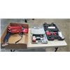 Image 1 : TWO AIR NAILERS/ STAPLERS WITH AIR HOSE, STAPLES AND AIR FITTINGS