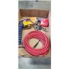 Image 2 : TWO AIR NAILERS/ STAPLERS WITH AIR HOSE, STAPLES AND AIR FITTINGS
