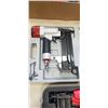 Image 3 : TWO AIR NAILERS/ STAPLERS WITH AIR HOSE, STAPLES AND AIR FITTINGS