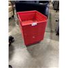 Image 1 : 7 RED NESTING ORGANIZING SHELF BINS, 18X16.5X8 INCH TALL