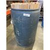 Image 1 : METAL BARRELL FULL OF HEMLOCK WOOD PIECES, 1" X 2" X 38"
