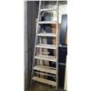 Image 1 : 8FT ALUMINUM PLATFORM A-FRAME  LADDER 300LB MAX