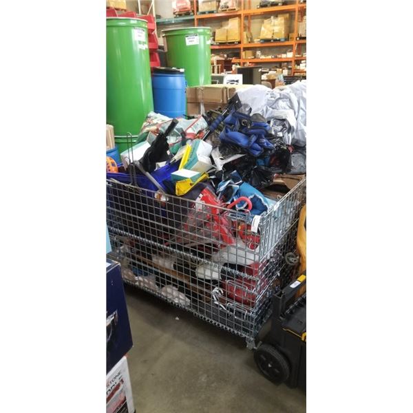 PALLET OF ASSORTED GOODS, CONTENTS OF REPOSESSSED VEHICLES, BIN NOT INCLUDED