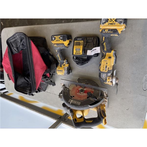 DEWALT CORDLESS POWER TOOL SET WITH BRUSHLESS 60V FLEXBVOLT CIRCULAR SAW, BRUSHLESS OSCILLATING MULT