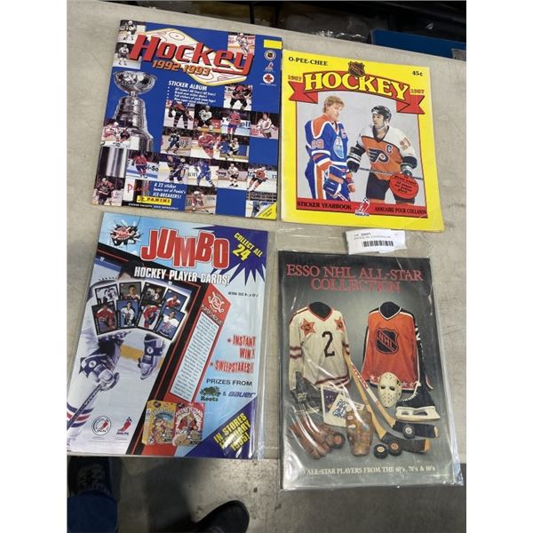 VINTAGE NHL STICKER BOOKS, MINT CONDITON